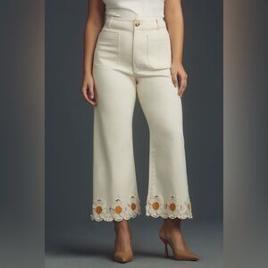 Maeve Collette Pants with Floral Accents